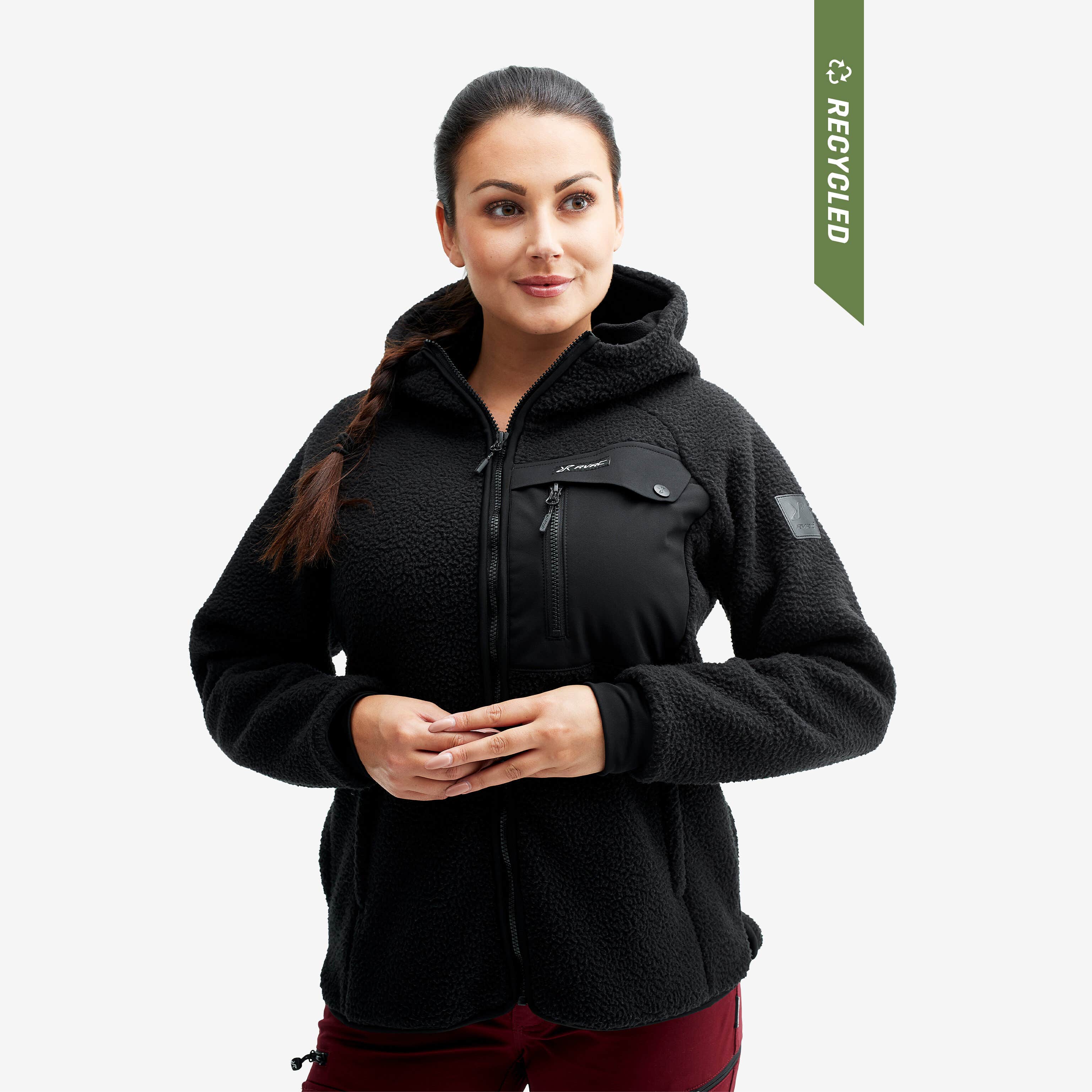 Sherpa Hoodie Femme Caviar