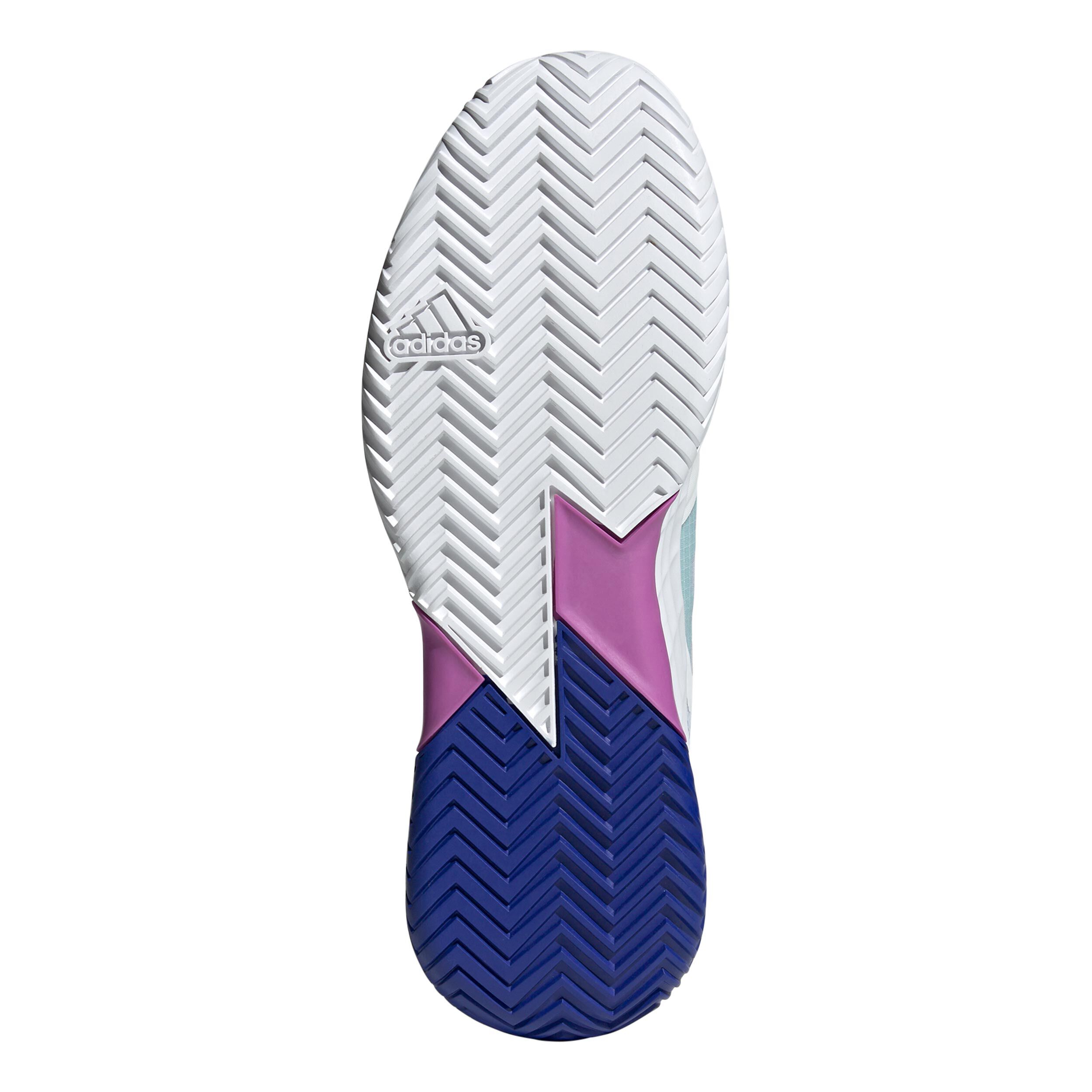Adizero Ubersonic 4.1 Allcourtschuh Herren - Weiß, Blau