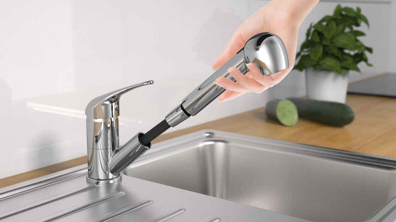 Schütte Küchenarmatur SUPRA mit Geschirrbrause, Chrom