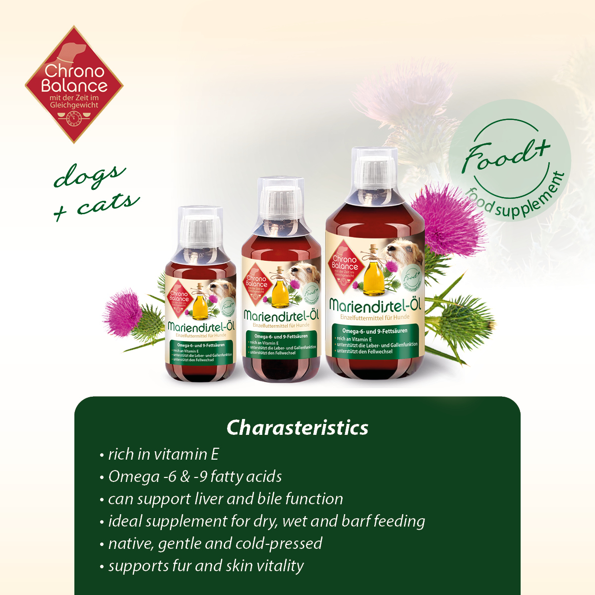 ChronoBalance Ergänzungsfutter & Aufzucht ChronoBalance natürliches Mariendistelöl 500 ml