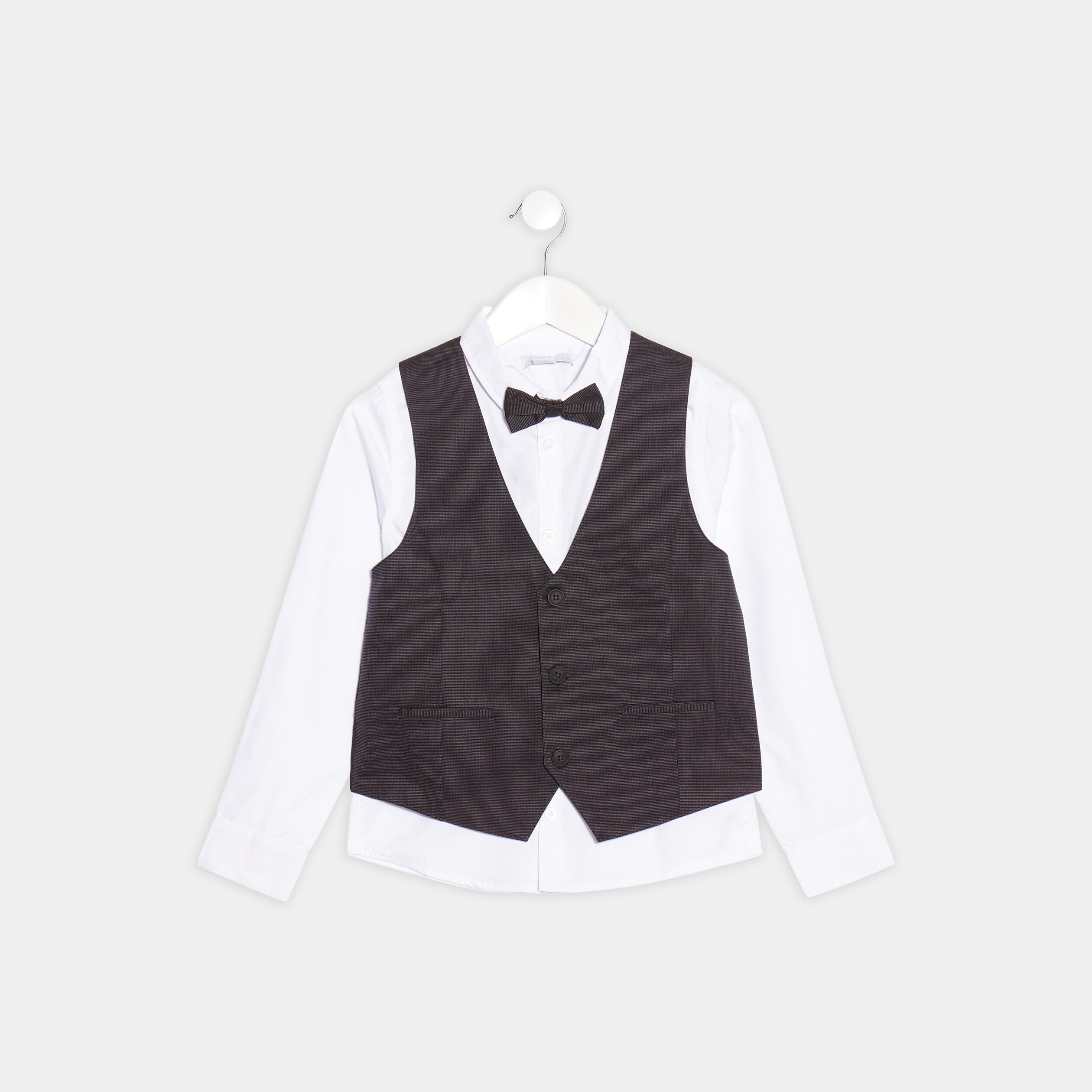 Ensemble 2 pièces chemise et veston blanc garçon | La Halle