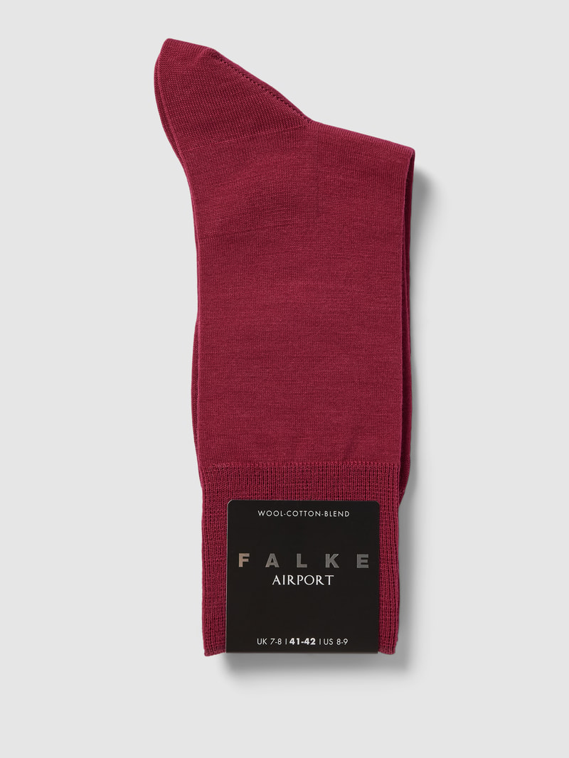 Socken mit elastischem Rippenbündchen Modell 'AIRPORT' in pflaume