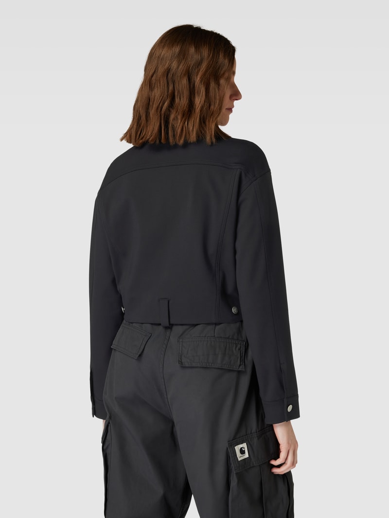 Jacke mit Label-Patch und Pattentaschen Modell 'MILANO' in black