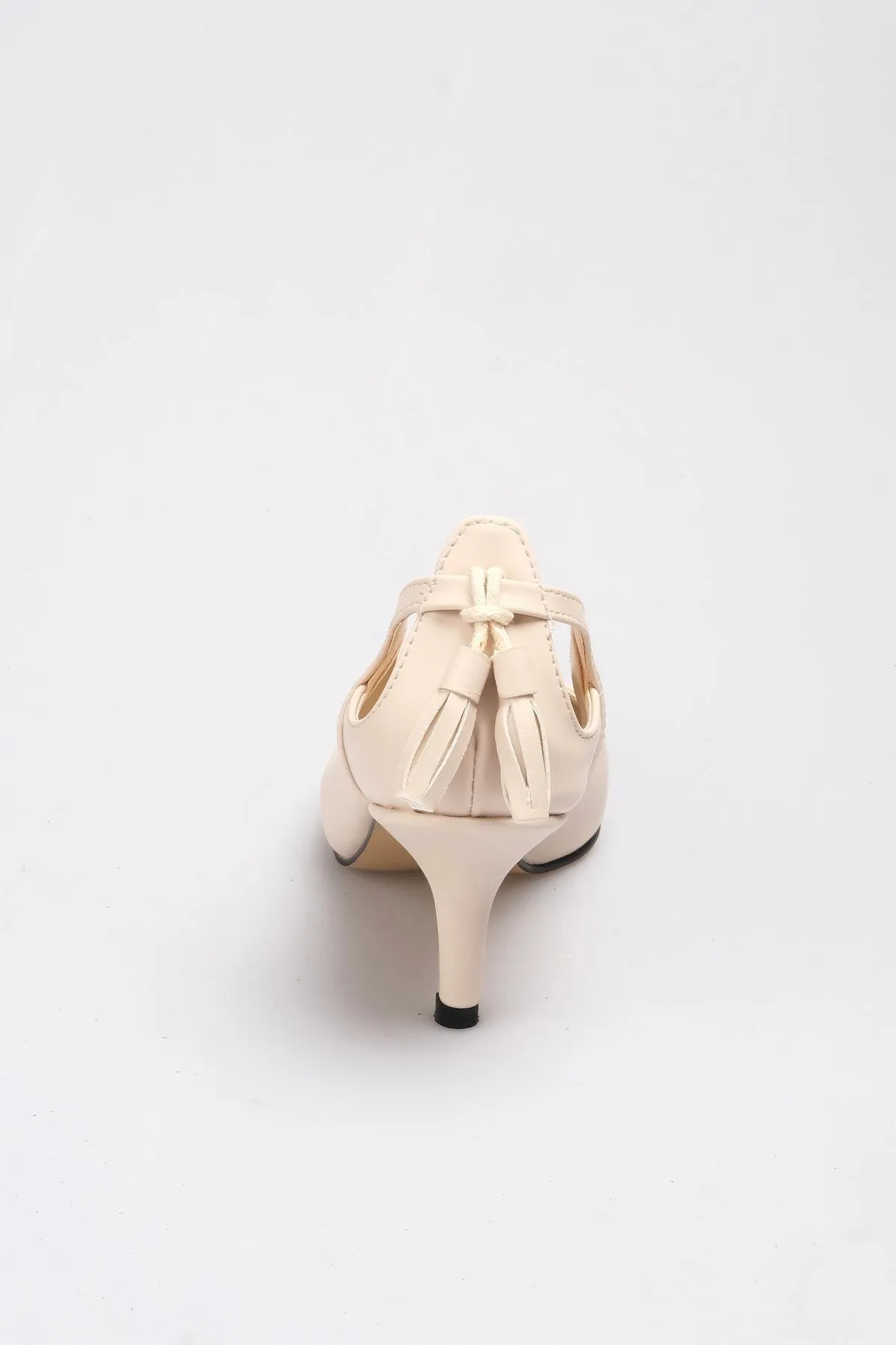 Mio Gusto  Beigefarbene Damenschuhe mit niedrigem Absatz