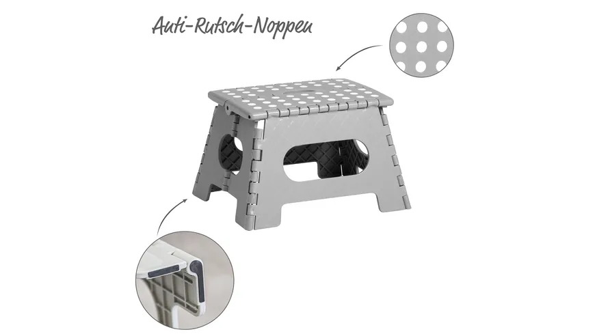 zeller Klapphocker grau