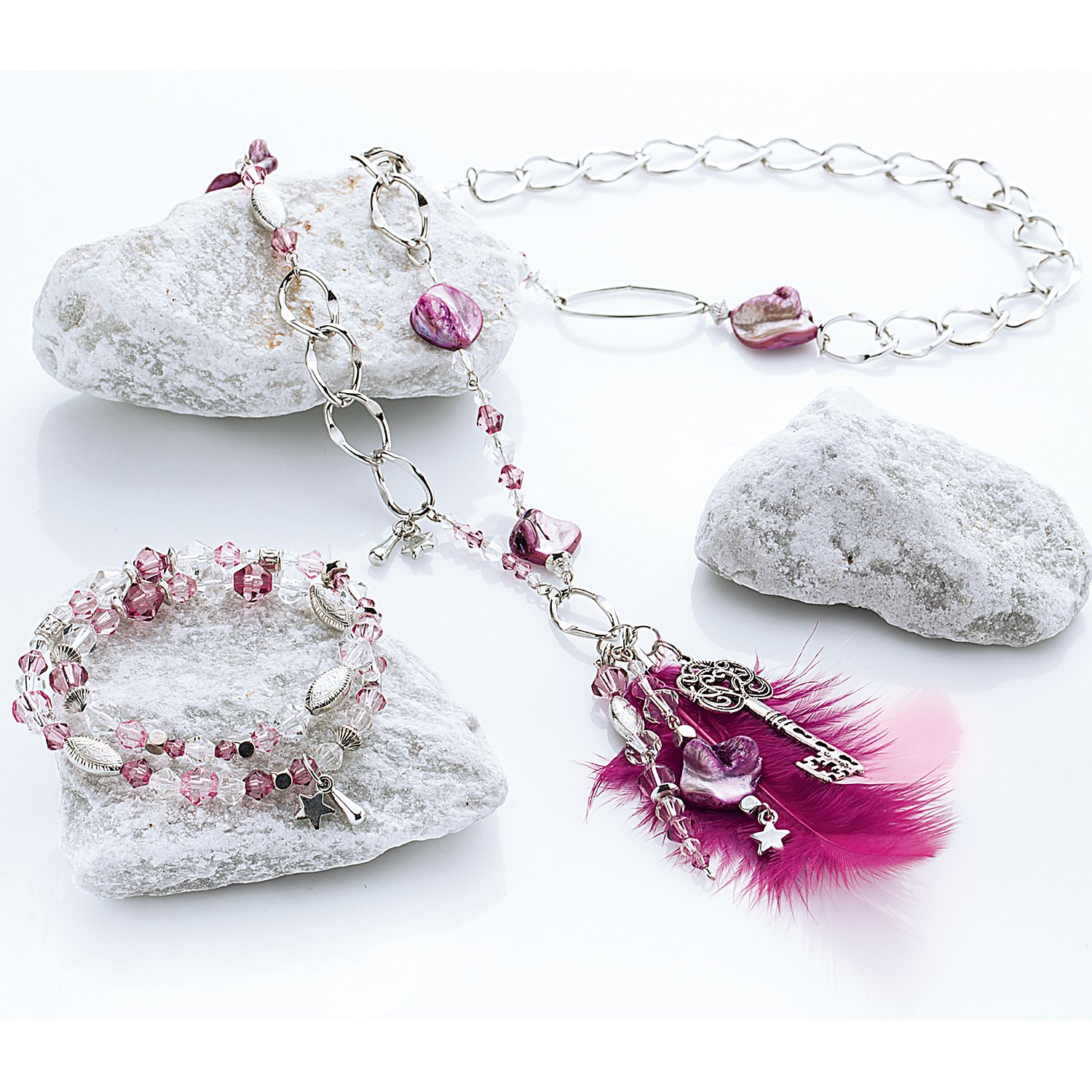 Facettierte Glasperlen, lila-rosa-transparent, 4–8 mm Ø, 50 g