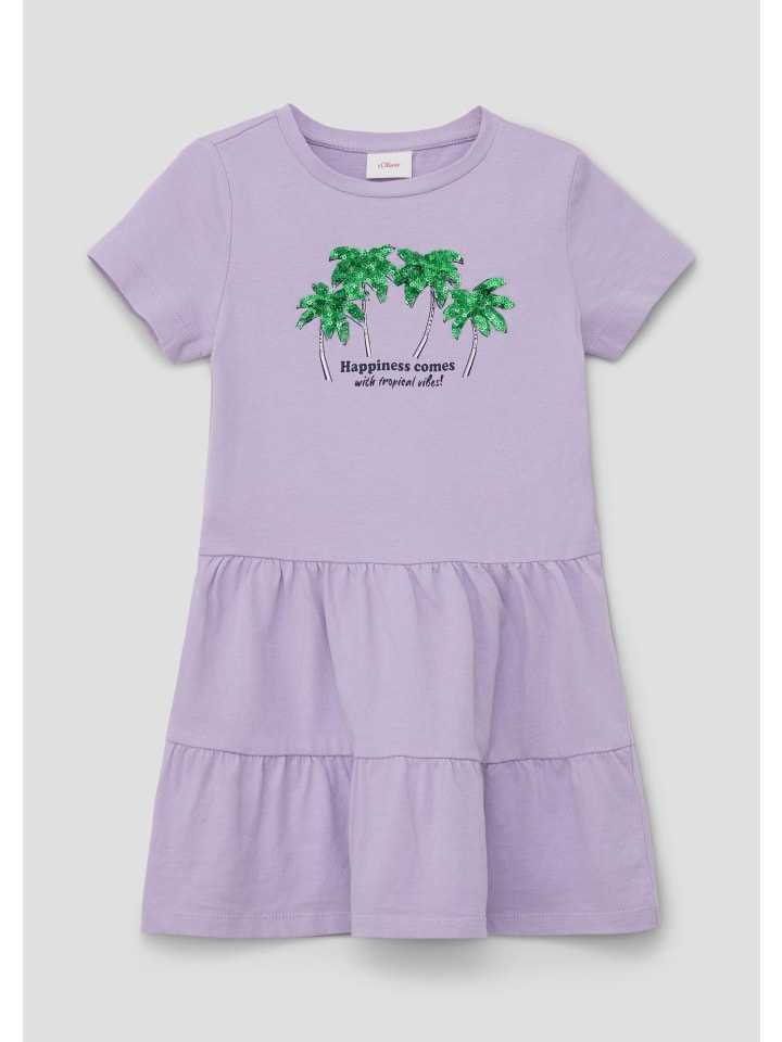 s.Oliver Kleid kurz in Lila günstig kaufen