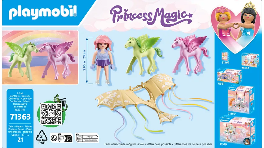 PLAYMOBIL 71363 - Princess Magic - Himmlischer Ausflug mit Pegasusfohlen