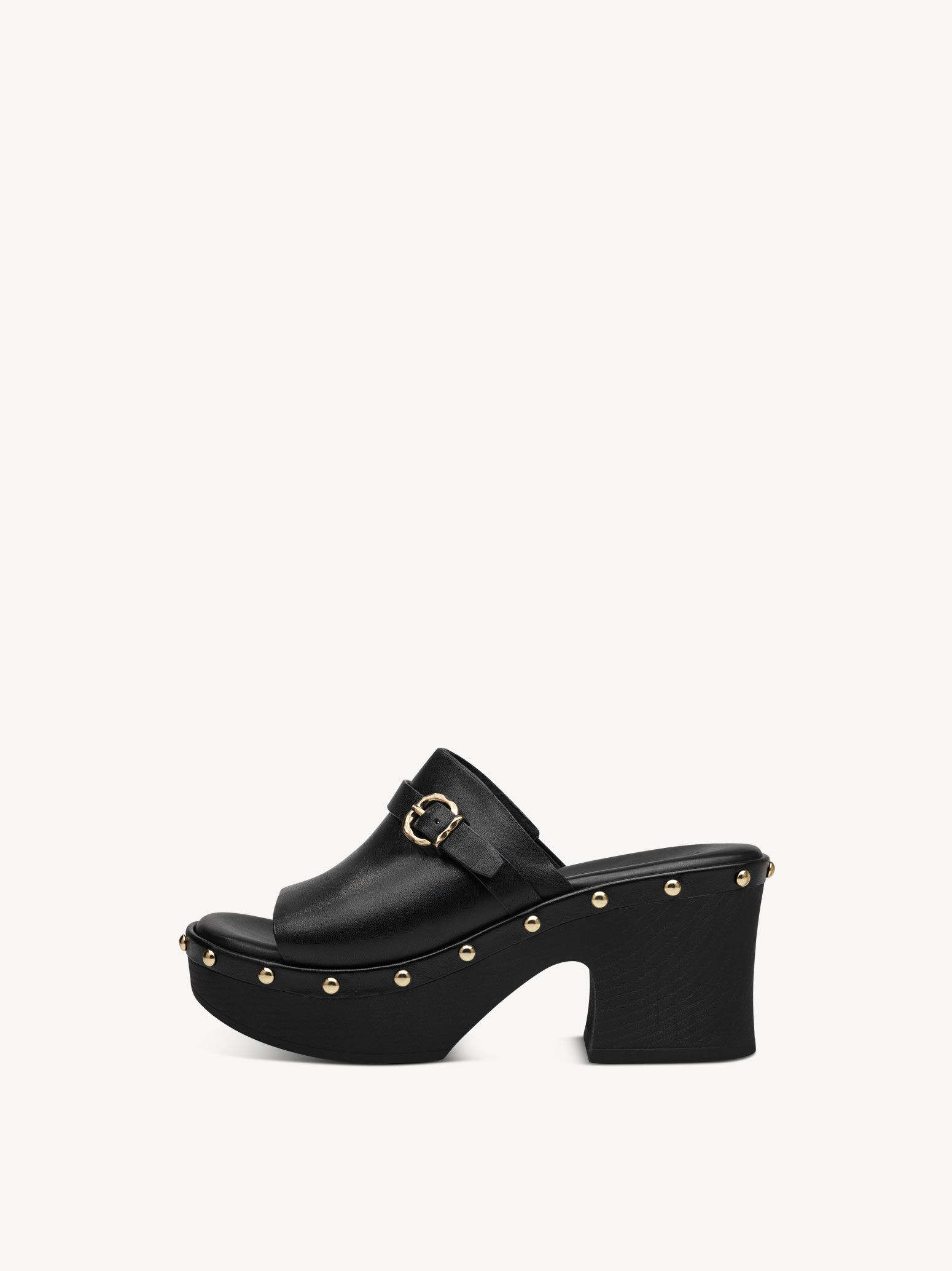 Mule en cuir - noir