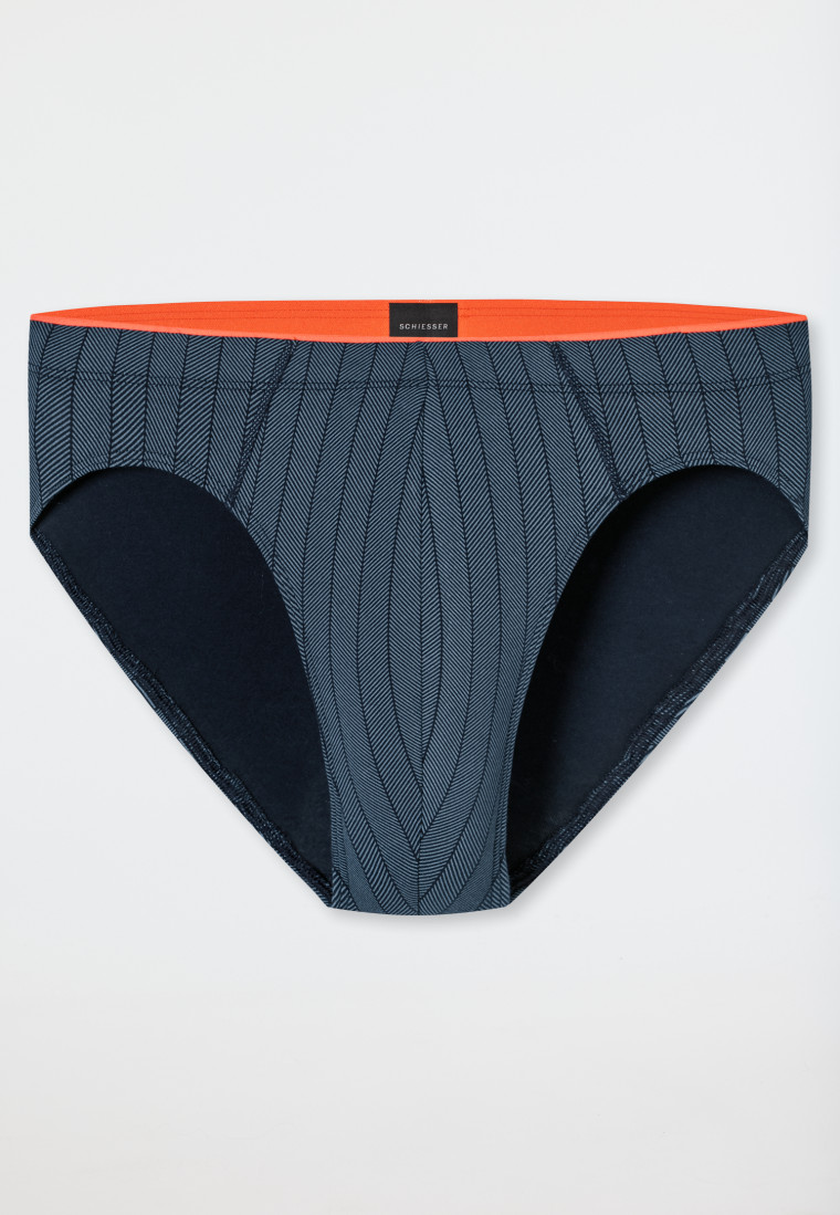 Supermini Organic Cotton gestreift blaugrau - 95/5