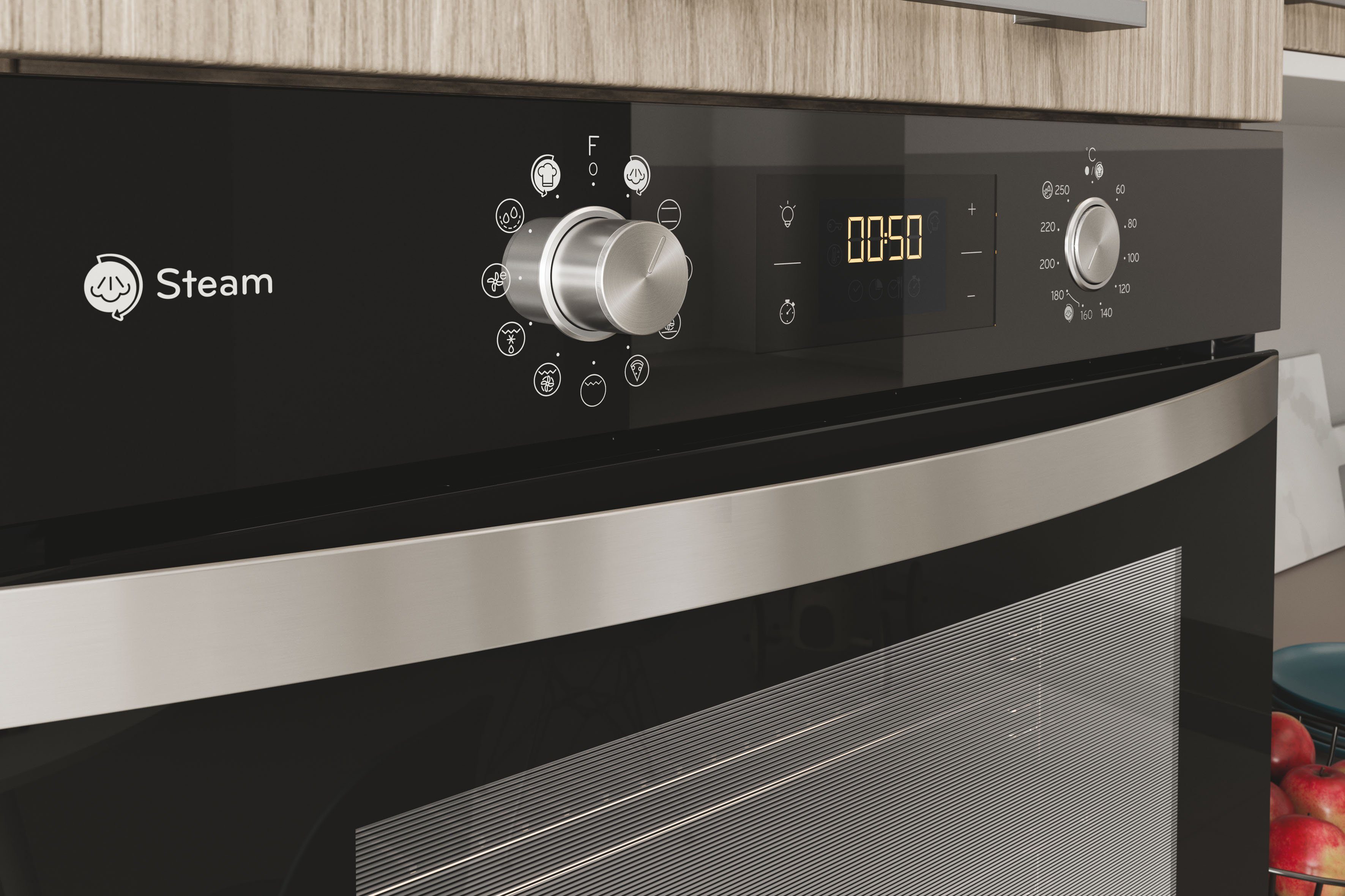 Privileg Backofen-Set BAKO Turn&Go Steam 600, mit Backauszug, Hydrolyse, mit Dampffunktion und Induktion