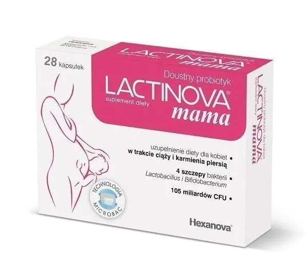 „Lactinova Mama“ geriamasis sinbiotikas nėščioms ir žindančioms moterims, kapsulės