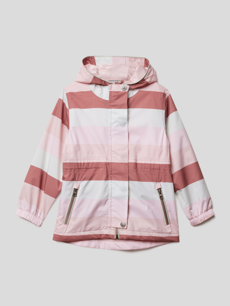 Jacke mit Streifenmuster in altrosa