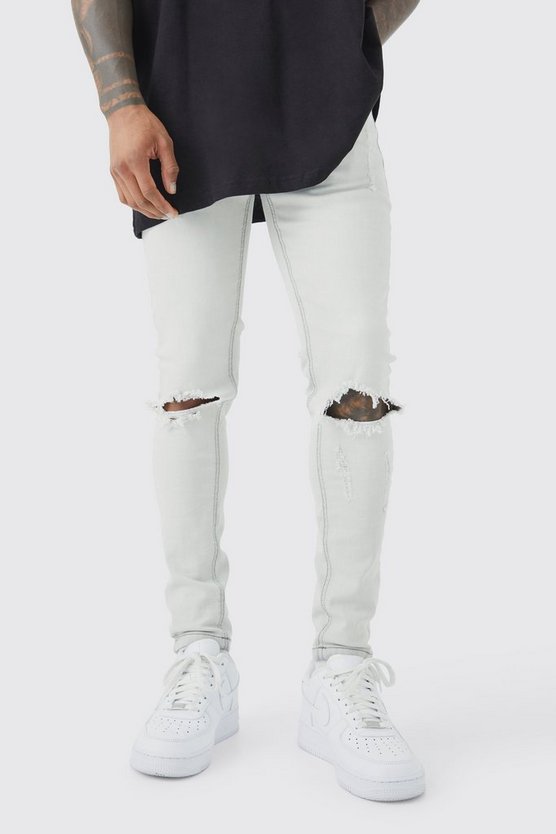 Super Skinny Stretch Jeans mit Rissen
