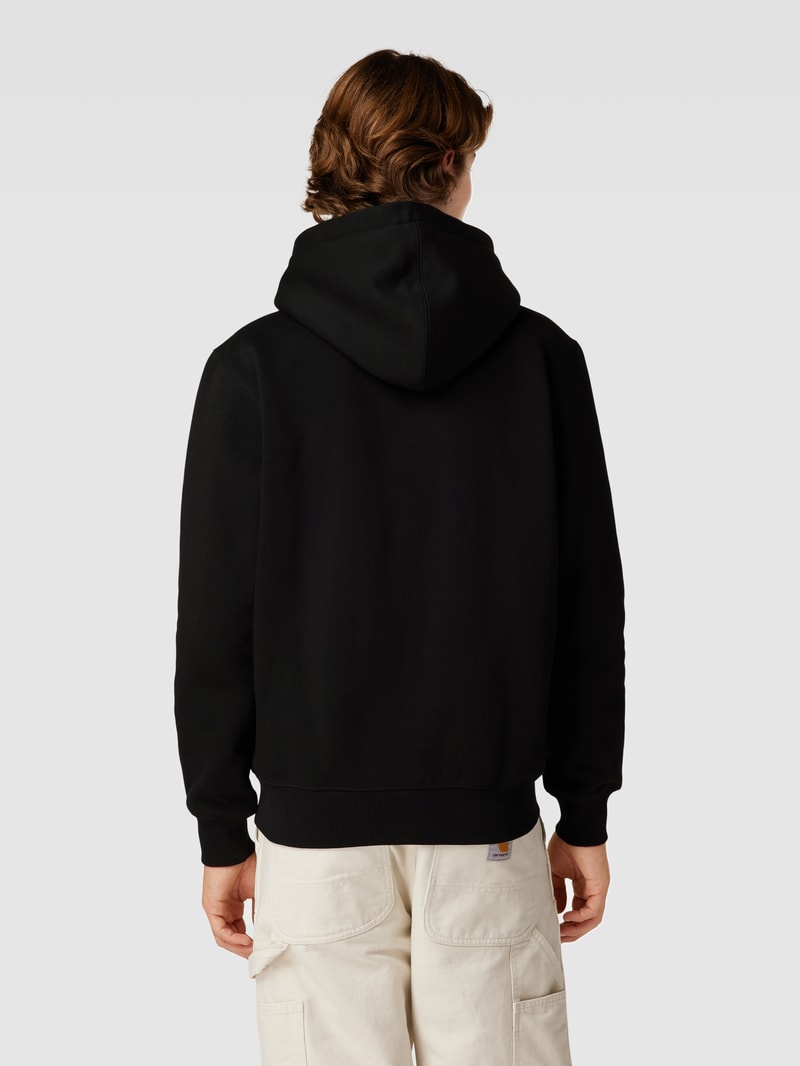 Hoodie mit Label-Stitching Modell 'Autograph' in schwarz