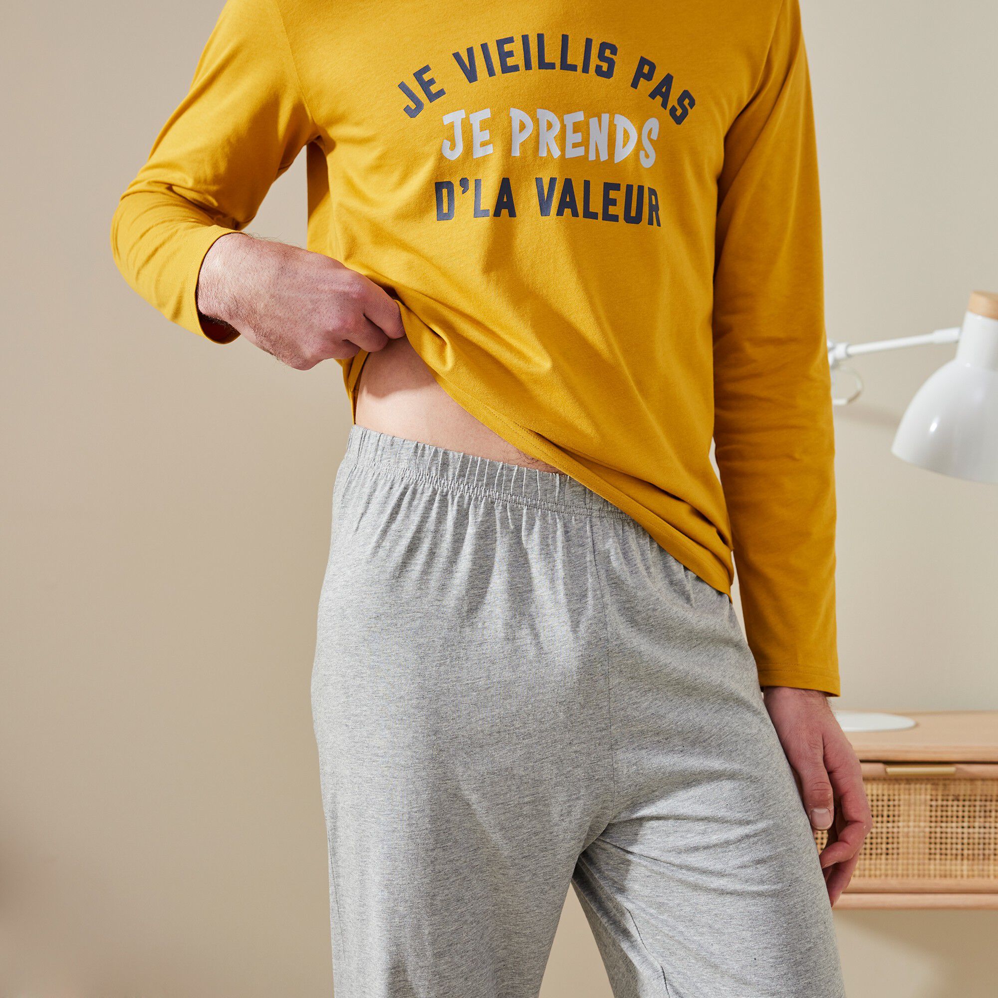 Pyjama manches longues message