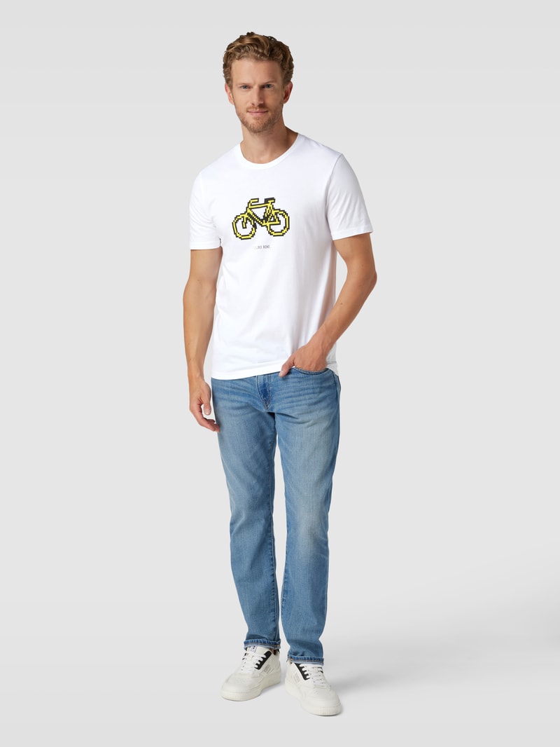 T-Shirt mit Statement-Print in weiß