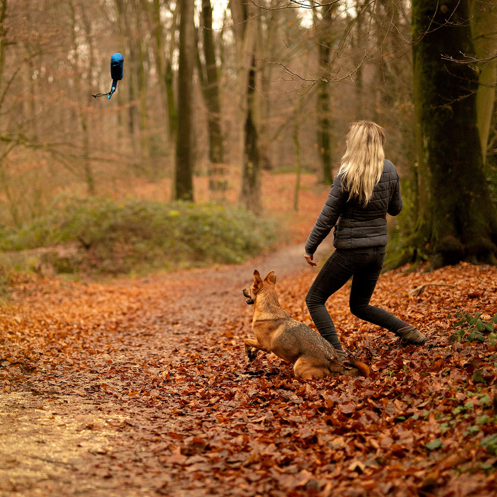 Lionto Snackbeutel Lionto Futterbeutel für Hunde, Trainingsdummy blau