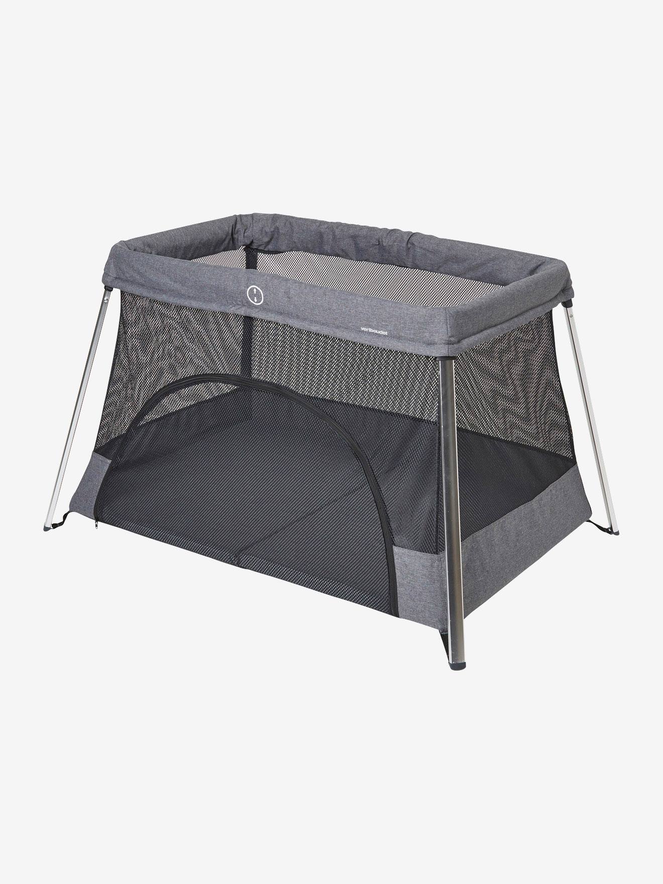 Lit parapluie ultra-léger vertbaudet Lightbed + gris chiné