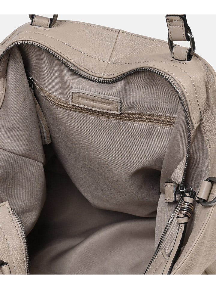 FREDs BRUDER Leder-Shopper in Beige/ Grau - (B)30 x (H)43 x (T)16 cm günstig kaufen onesize