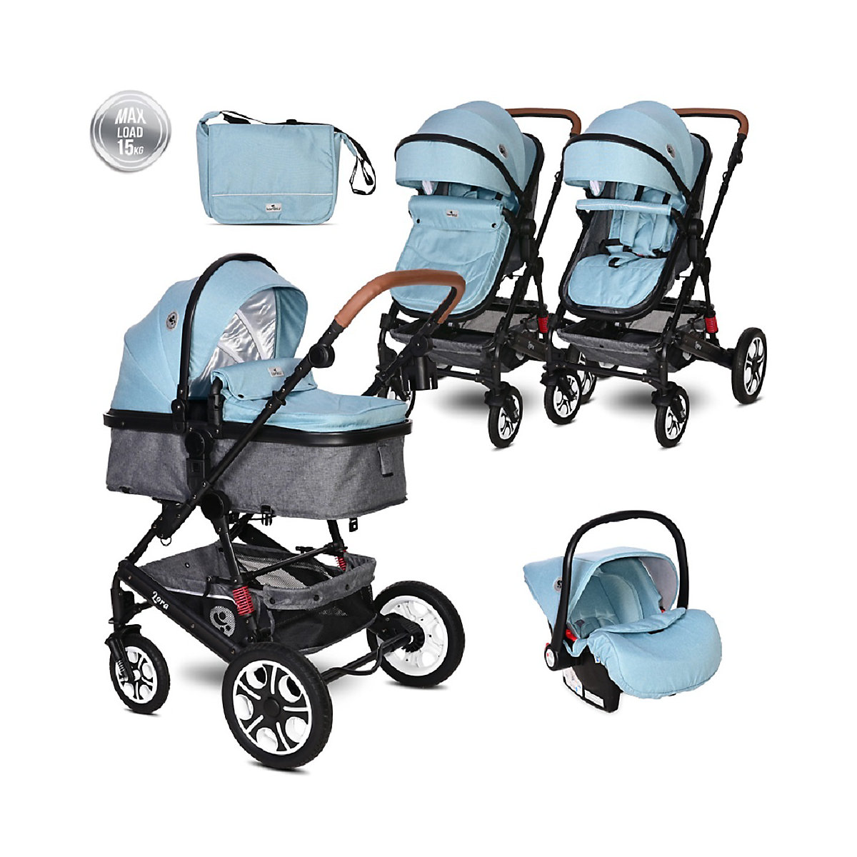 Kombikinderwagen Lora 3 in 1 Kombikinderwagen