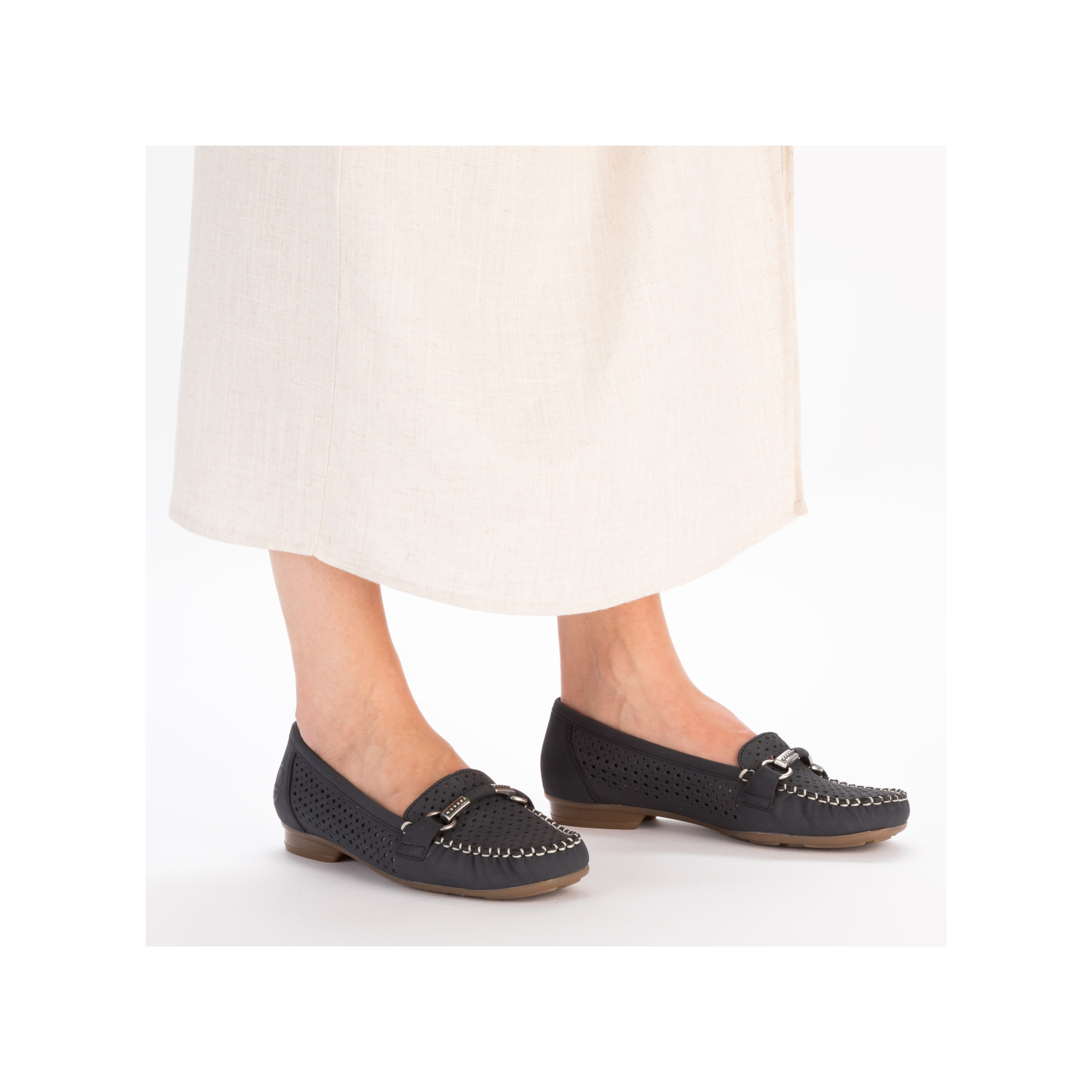 Rieker Damen Loafer marineblau