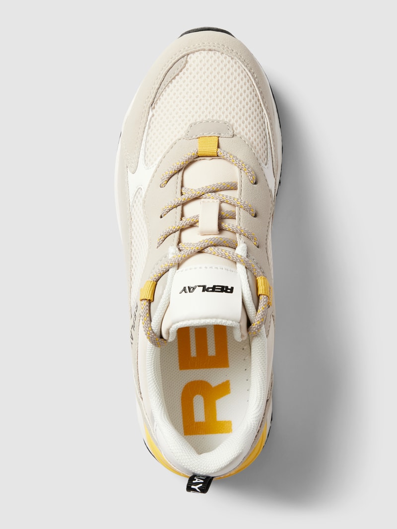Sneaker mit Schnürverschluss in beige