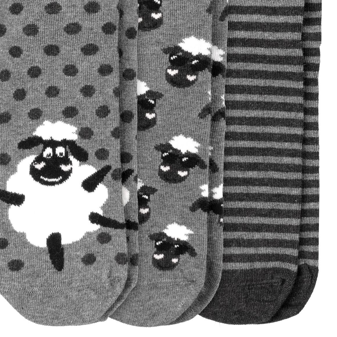 3 Paar Damen Socken mit Schaf-Motiven