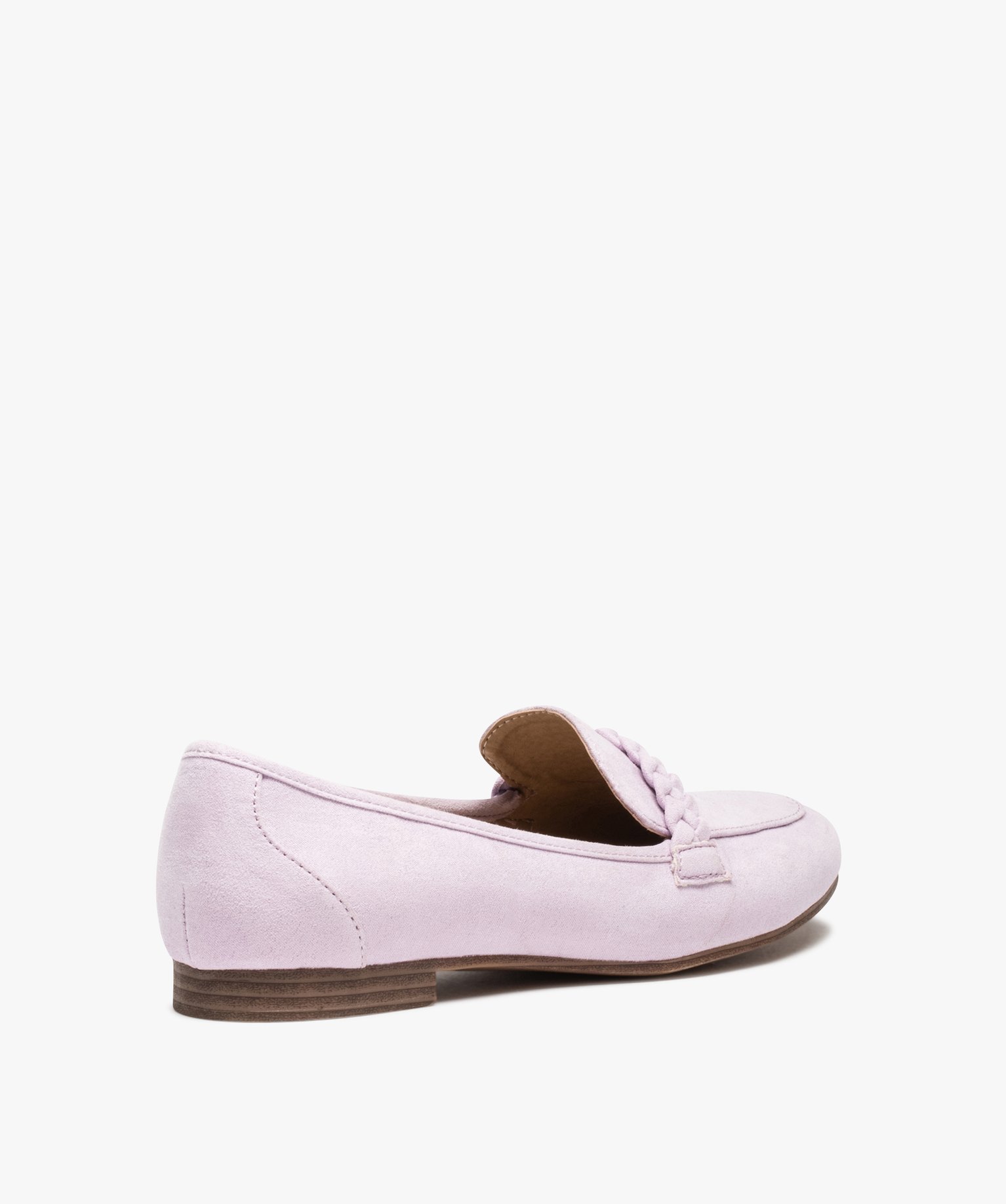 Mocassins femme unis à bride tressée violet | GEMO