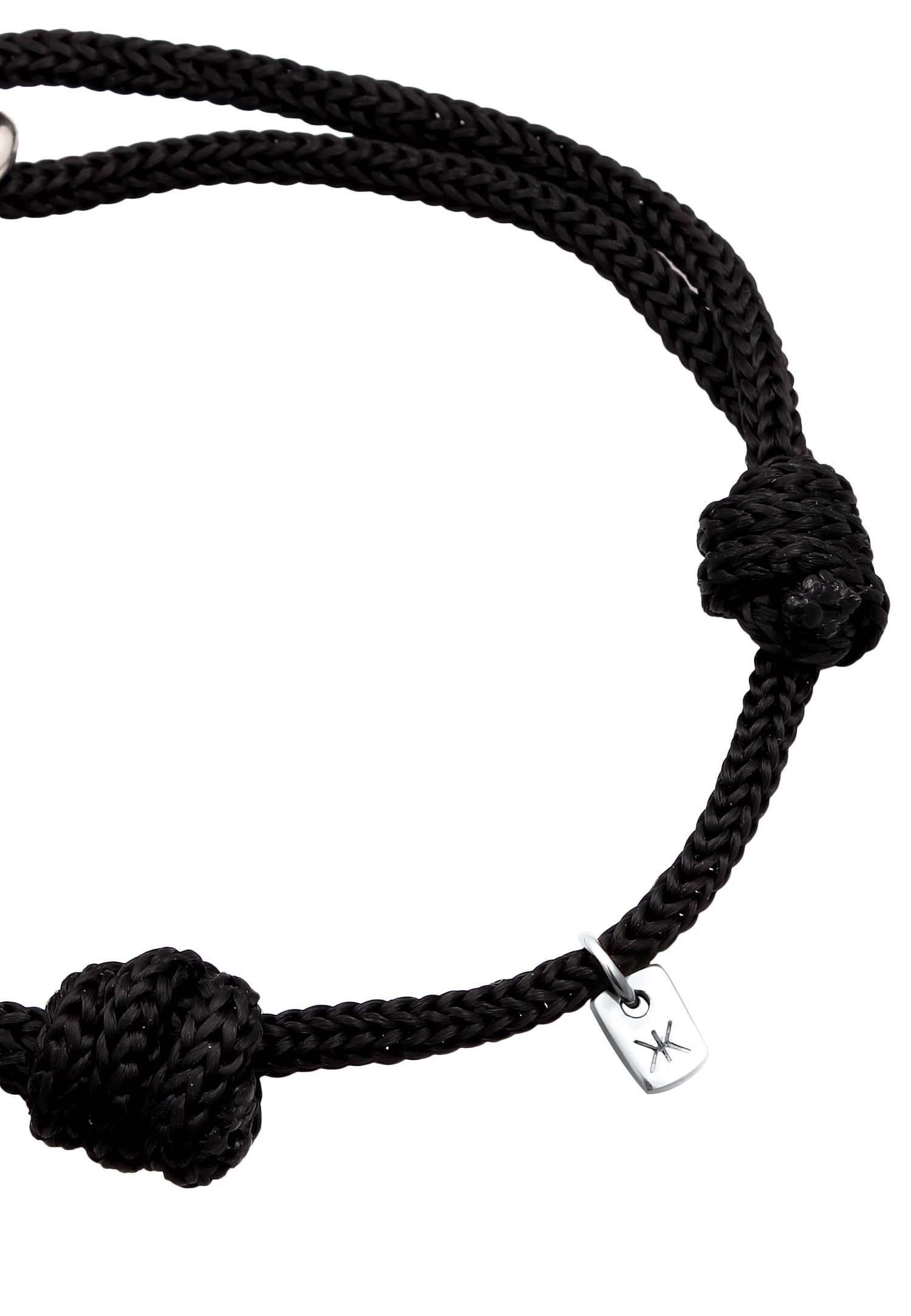 Cadena ovalada para hombre KUZZOI con nailon y plata de ley 925