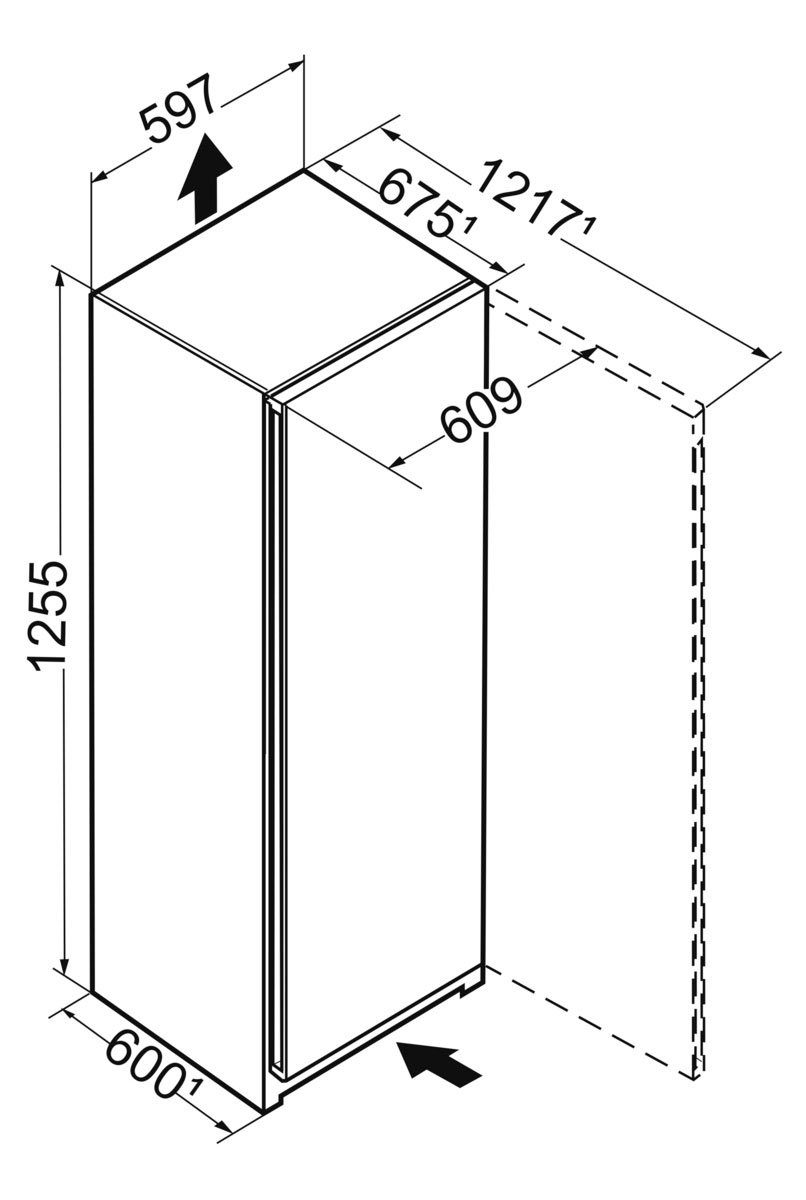 Liebherr Kühlschrank Rf 4200-20, 125,5 cm hoch, 59,7 cm breit, mit EasyFresh