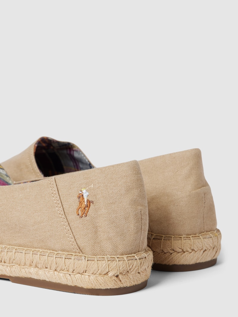 Espadrilles mit Label-Stitching Modell 'CEVIO' in beige