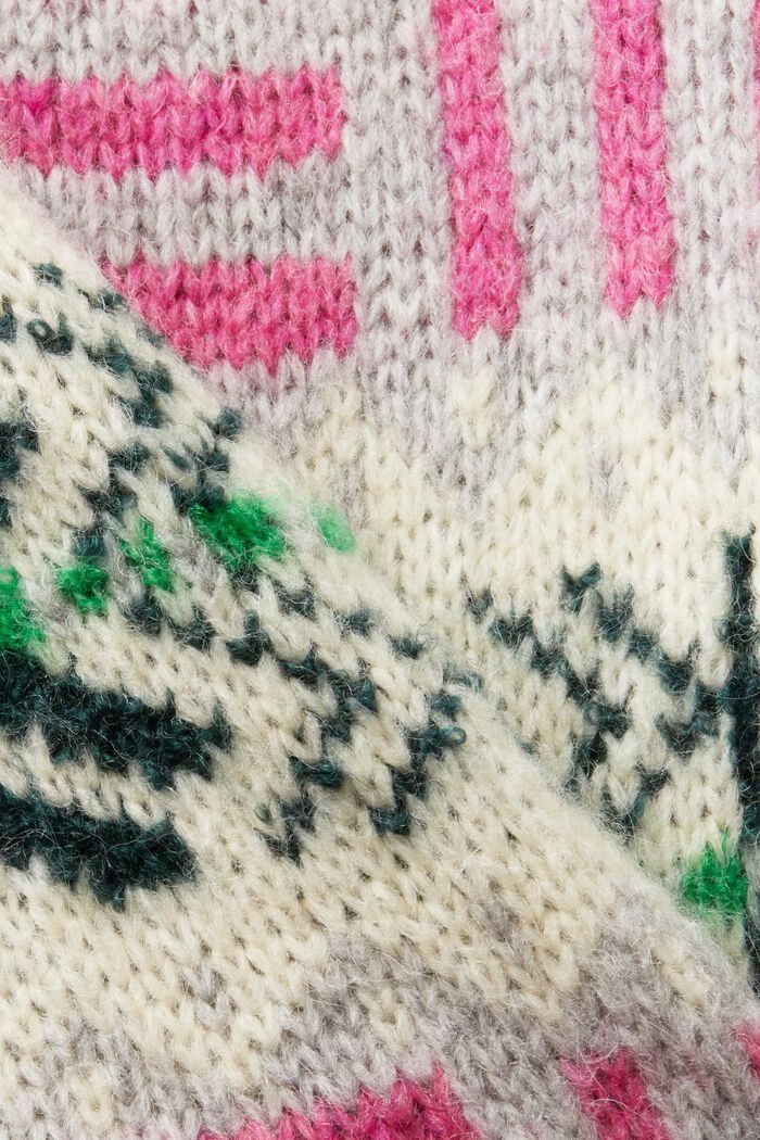 Jacquardpullover mit Rundhalsausschnitt
