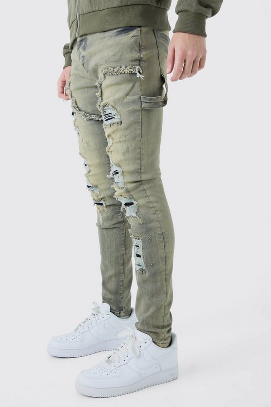Skinny Stretch Jeans mit Rissen
