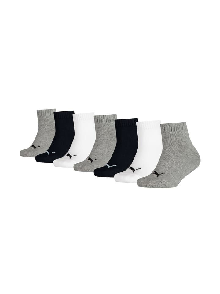 Puma Socken PUMA KIDS QUARTER 7 P ECOM in 882 - grey/white/black günstig kaufen