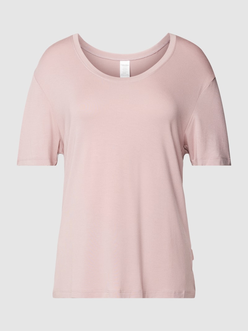 Pyjama-Oberteil mit U-Ausschnitt in rosé