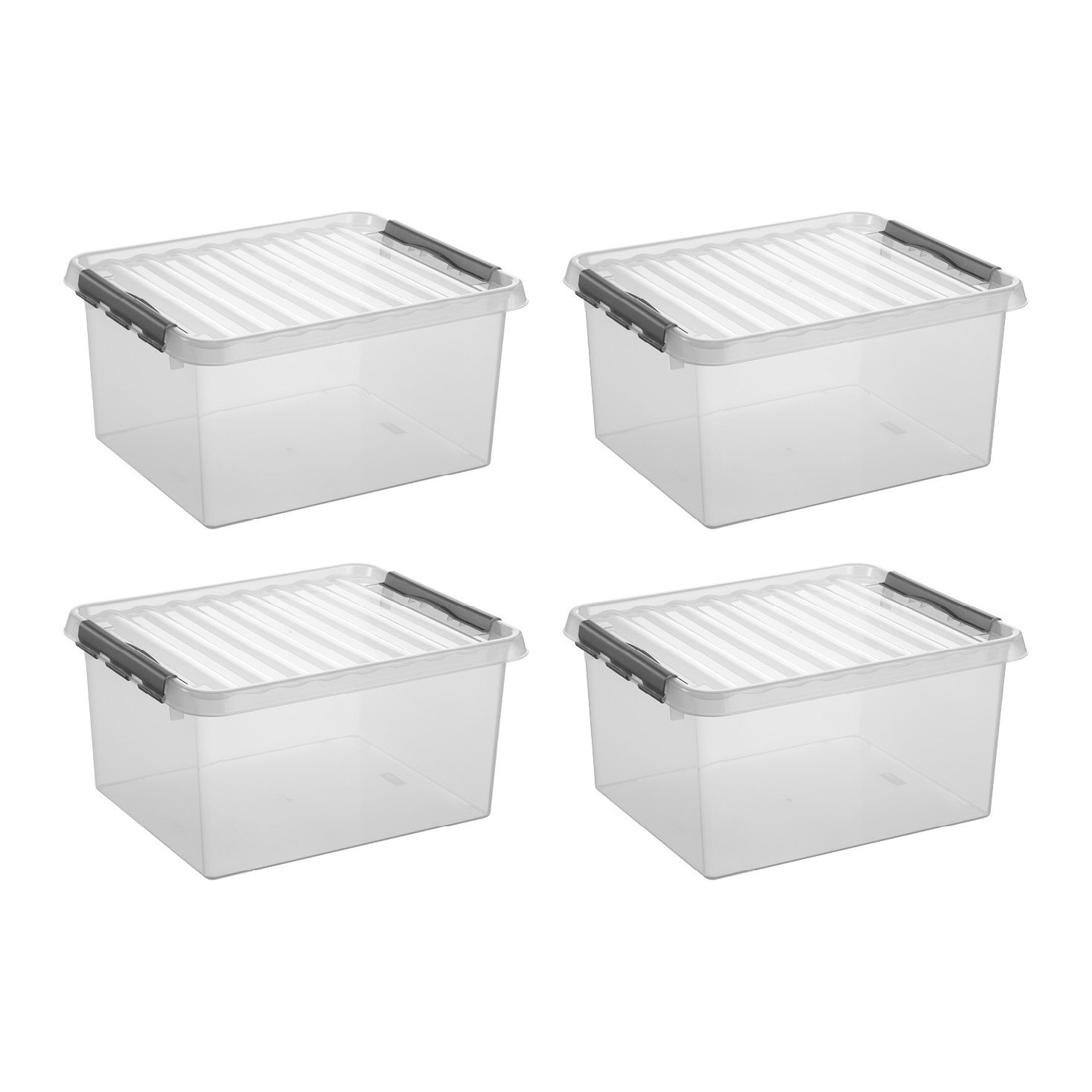 Sunware Q-line 32 Liter 4er-Set Aufbewahrungsboxen
