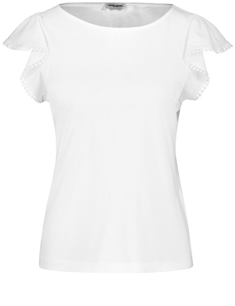 T-Shirt mit Ärmelvolant