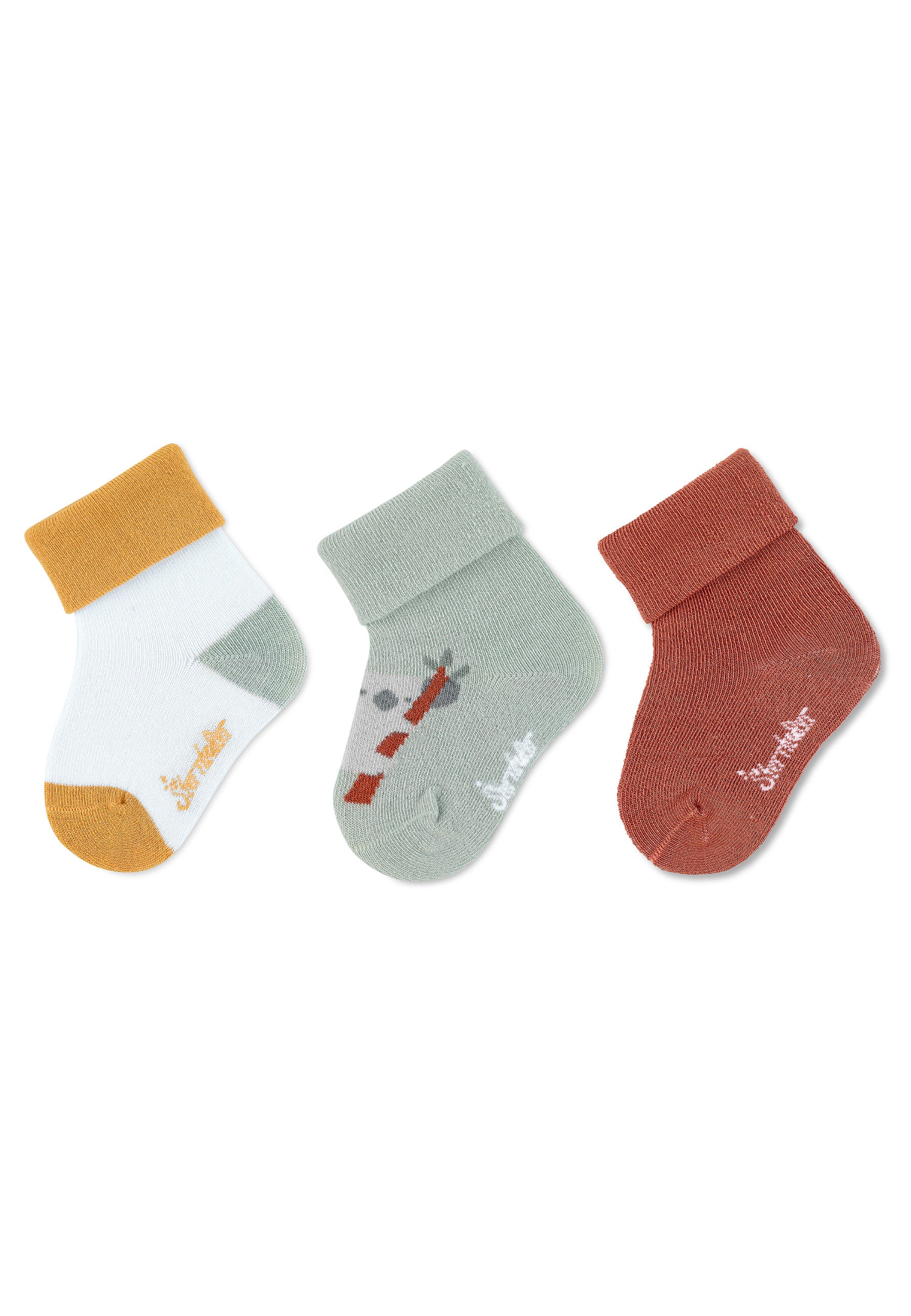 Babysocken im 3er-Pack uni, Koala und 3farbig