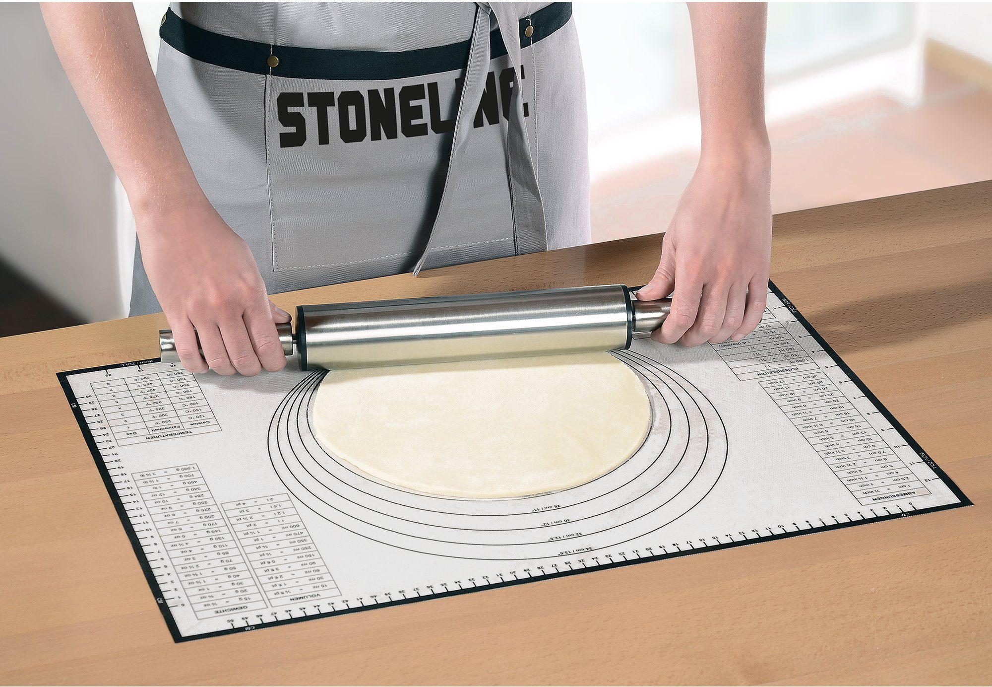 STONELINE Backmatte 2in1, Silikon (1-tlg), handelsüblichen Backbleche geeignet
