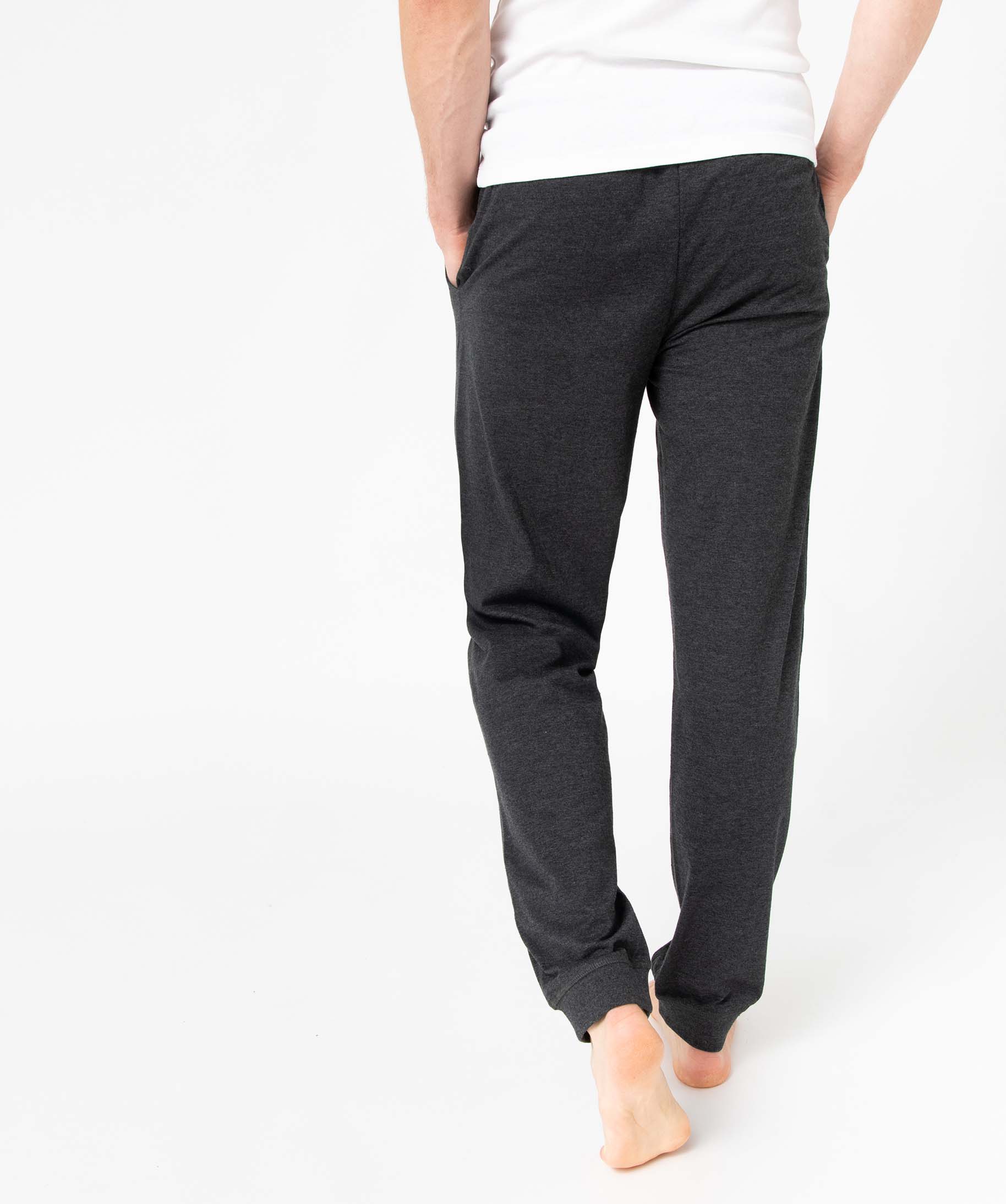 Pantalon de pyjama homme en jersey à taille élastique gris fonce | GEMO