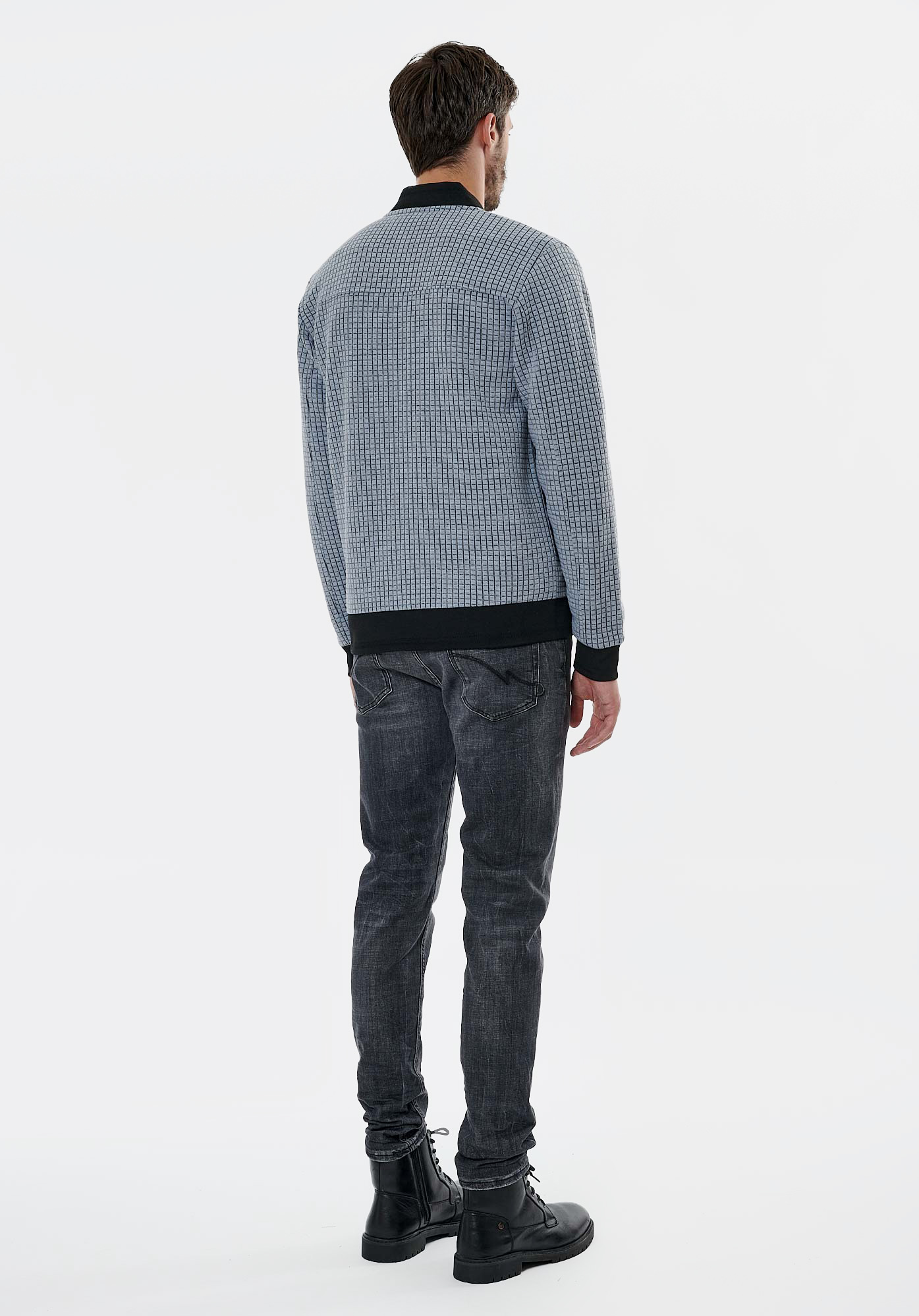 TED    Sweat zippé gris homme