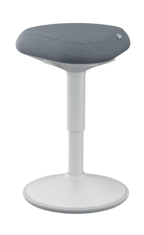 Leitz Ergo Active Sitzhocker 6544 Mit verstellbarem Komfortsitz 47 - 64 cm Bis zu 110 kg Hellgrau