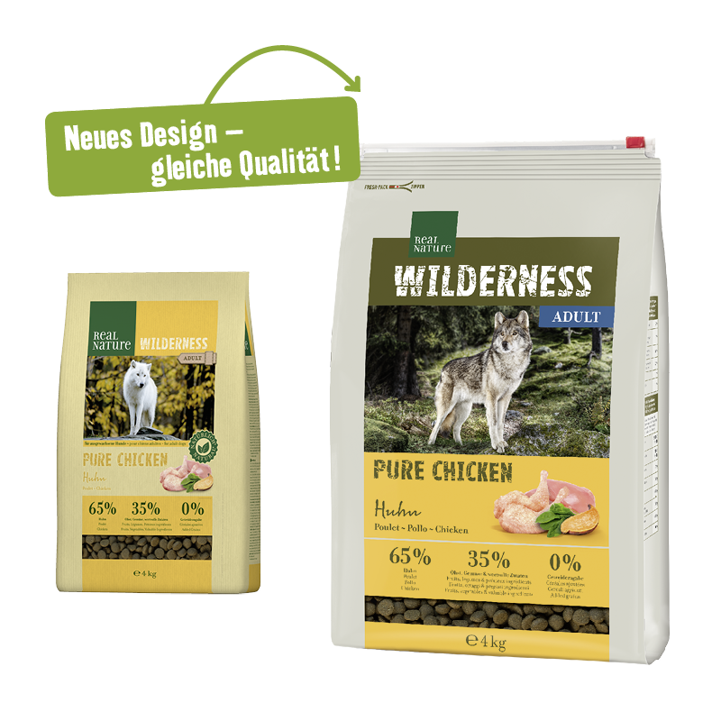 REAL NATURE Hundetrockenfutter REAL NATURE WILDERNESS Adult Pure Chicken 4 kg