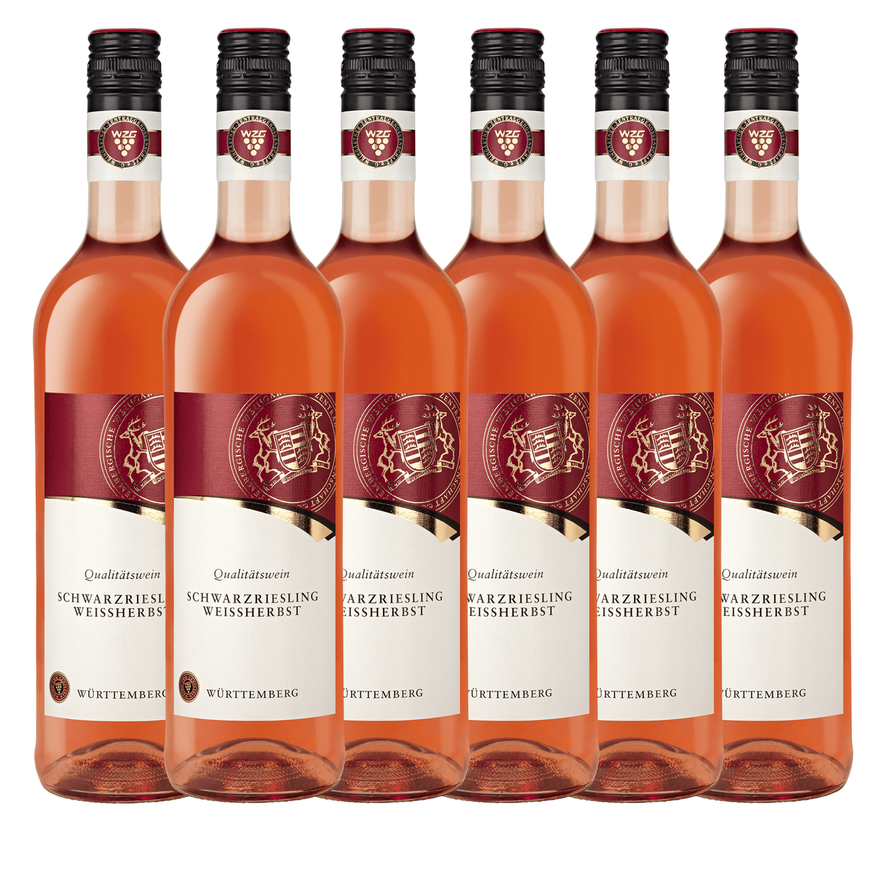 Württembergische WZG Württemberger Schwarzriesling Weißherbst Qualitätswein lieblich 6er Karton 0,75L