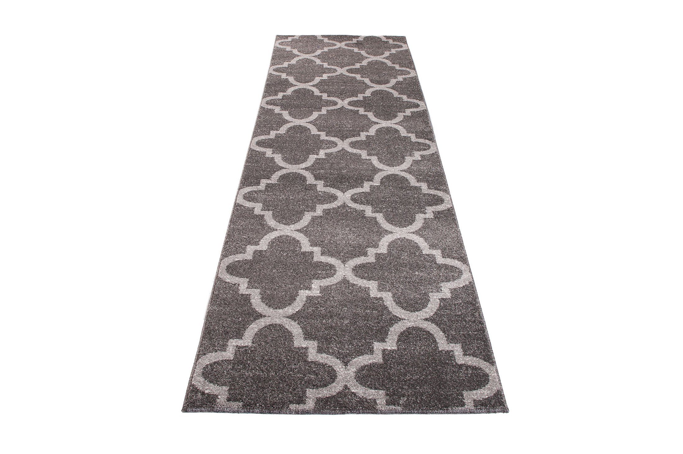 Läufer Läufer Flurläufer Modern für Vorzimmer, Küche - Grau, Mazovia, 100 x 100 cm, Kurzflor, Meterware, Höhe 10 mm, Kurzflor - niedrige Florhöhe