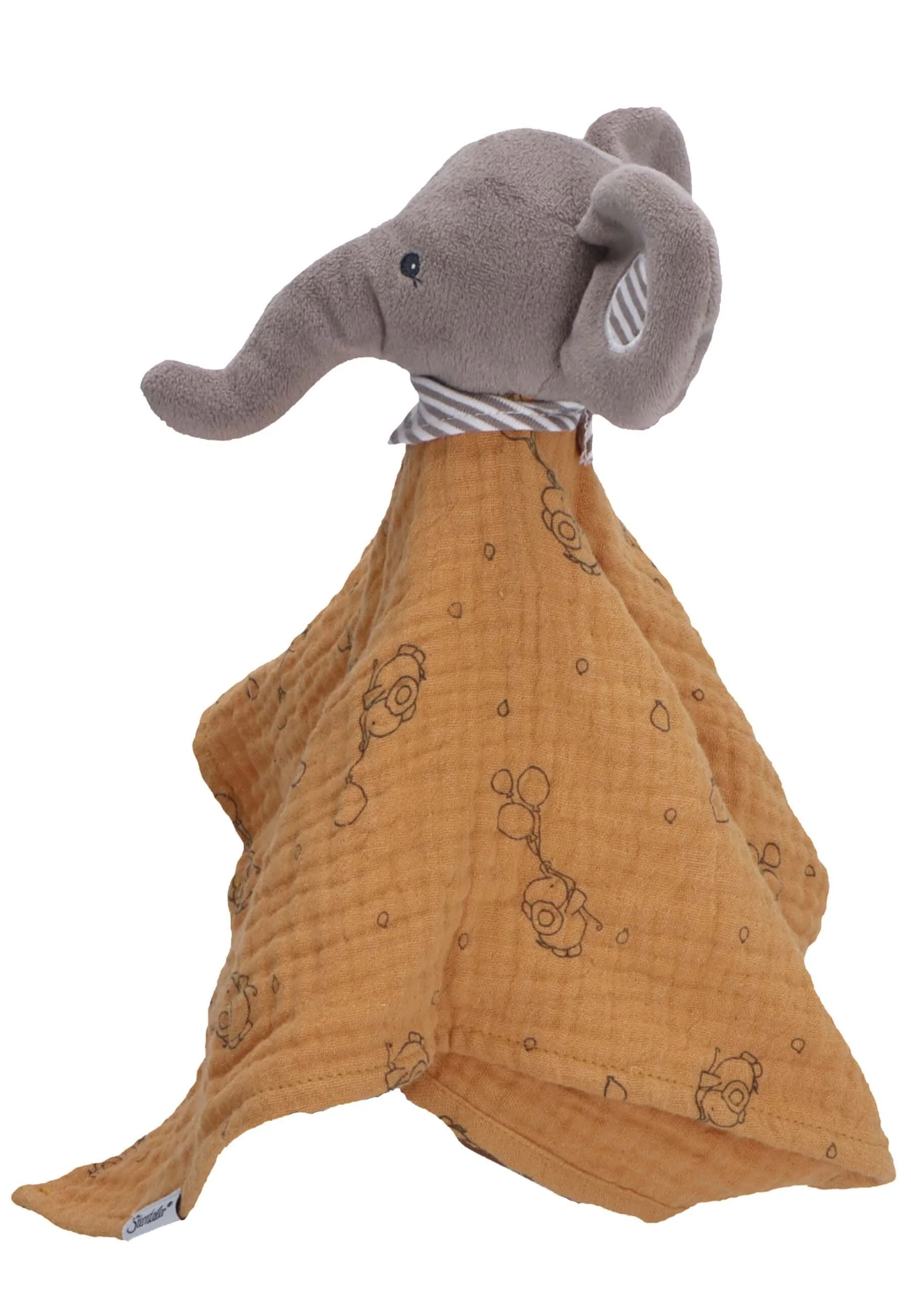 Kuscheltuch Elefant Eddy aus Musselin, rost