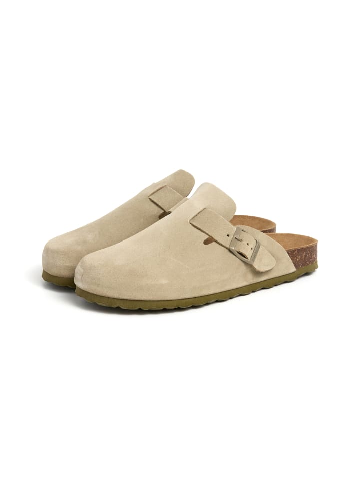 babunkers Pantoletten  in khaki günstig kaufen