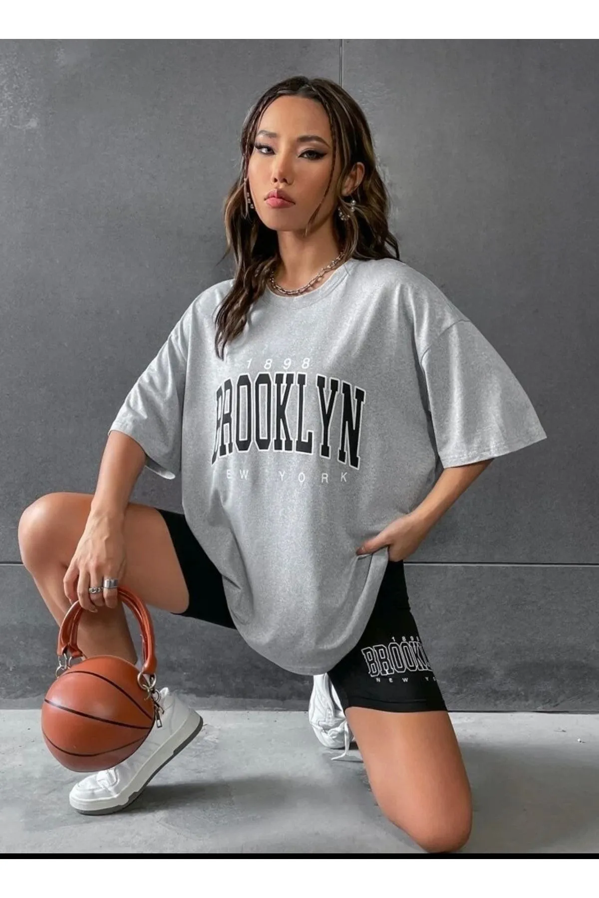 Know  Graues Oversize-Strumpfhosen-Set „Brooklyn“ für Damen