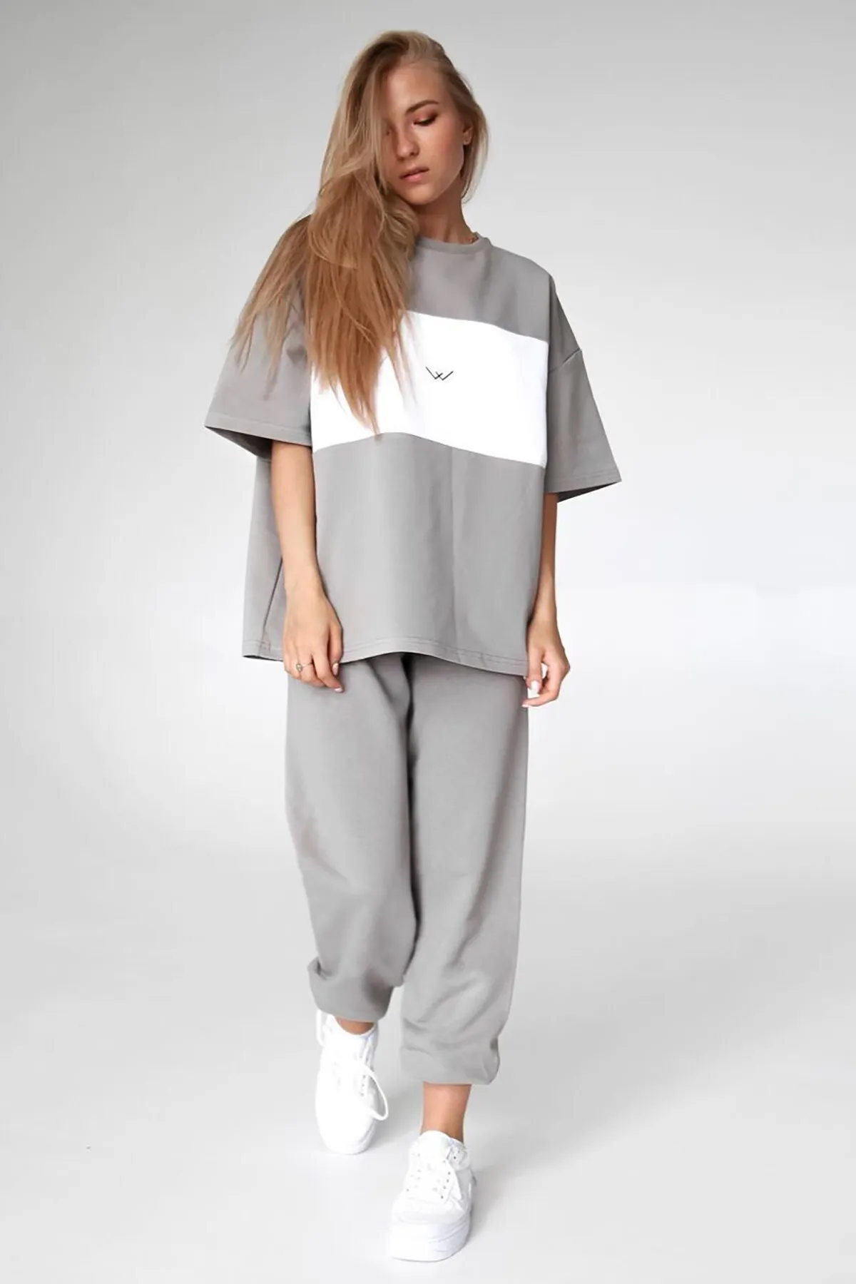 Madmext  Mad Girls gefärbtes graues besticktes T-Shirt Mg1421